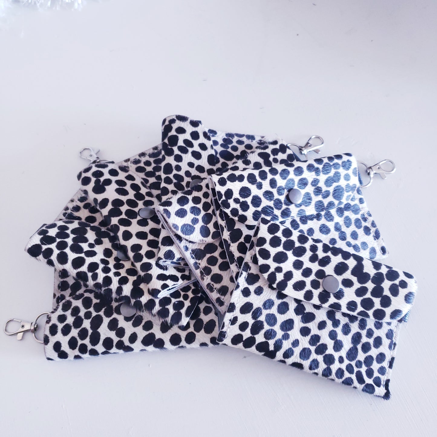 Hair-on Leopard Leather Minimalist Wallet