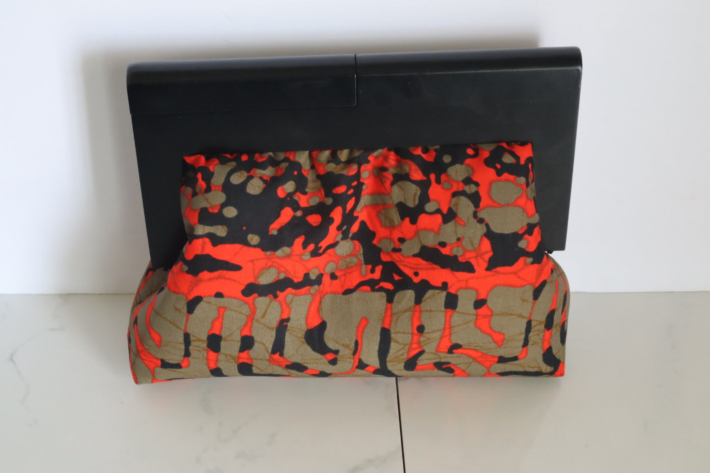 The Lava Mini Ankara Wooden Frame Ankara Clutch
