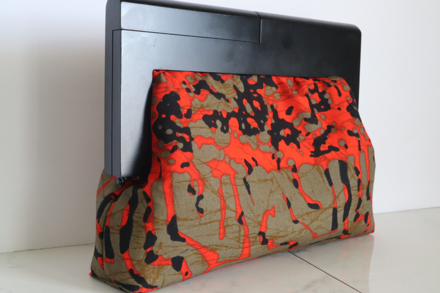 The Lava Mini Ankara Wooden Frame Ankara Clutch