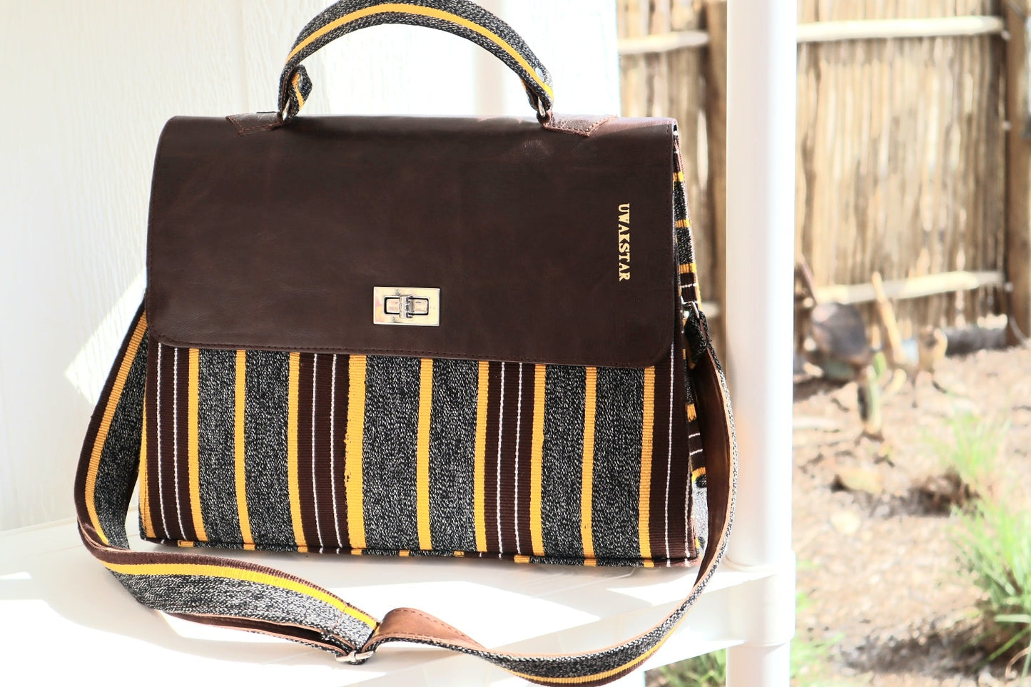 Hand Woven Kente Briefcase Bag