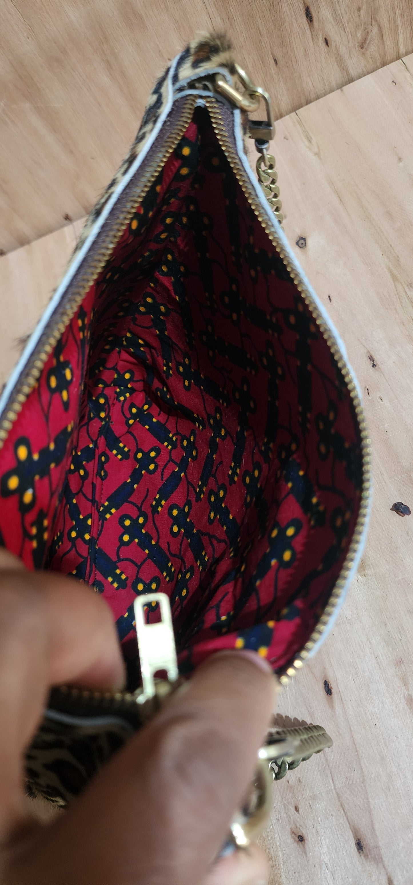 Leopard Crossbody Bag for Women- Black/Brown