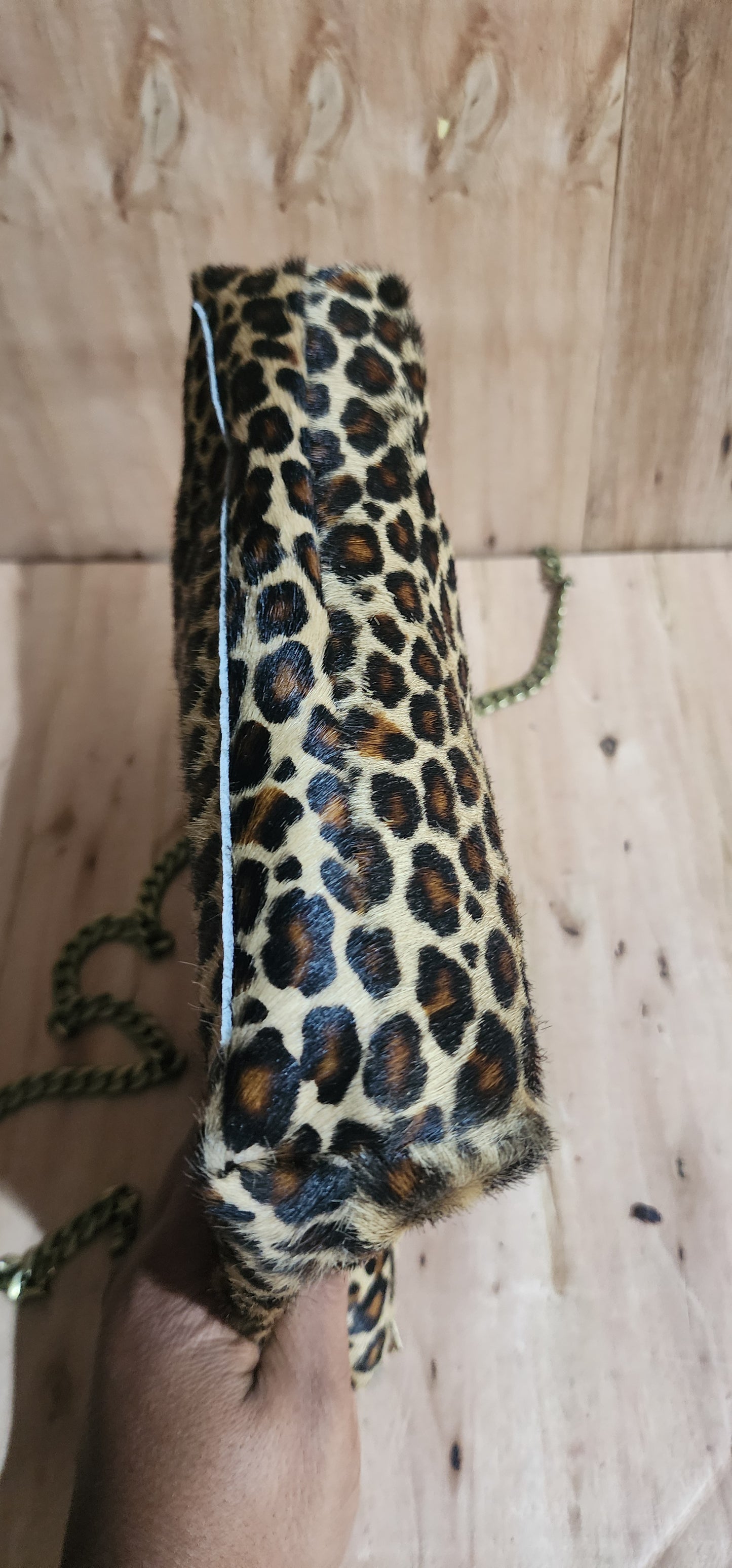 Leopard Crossbody Bag for Women- Black/Brown