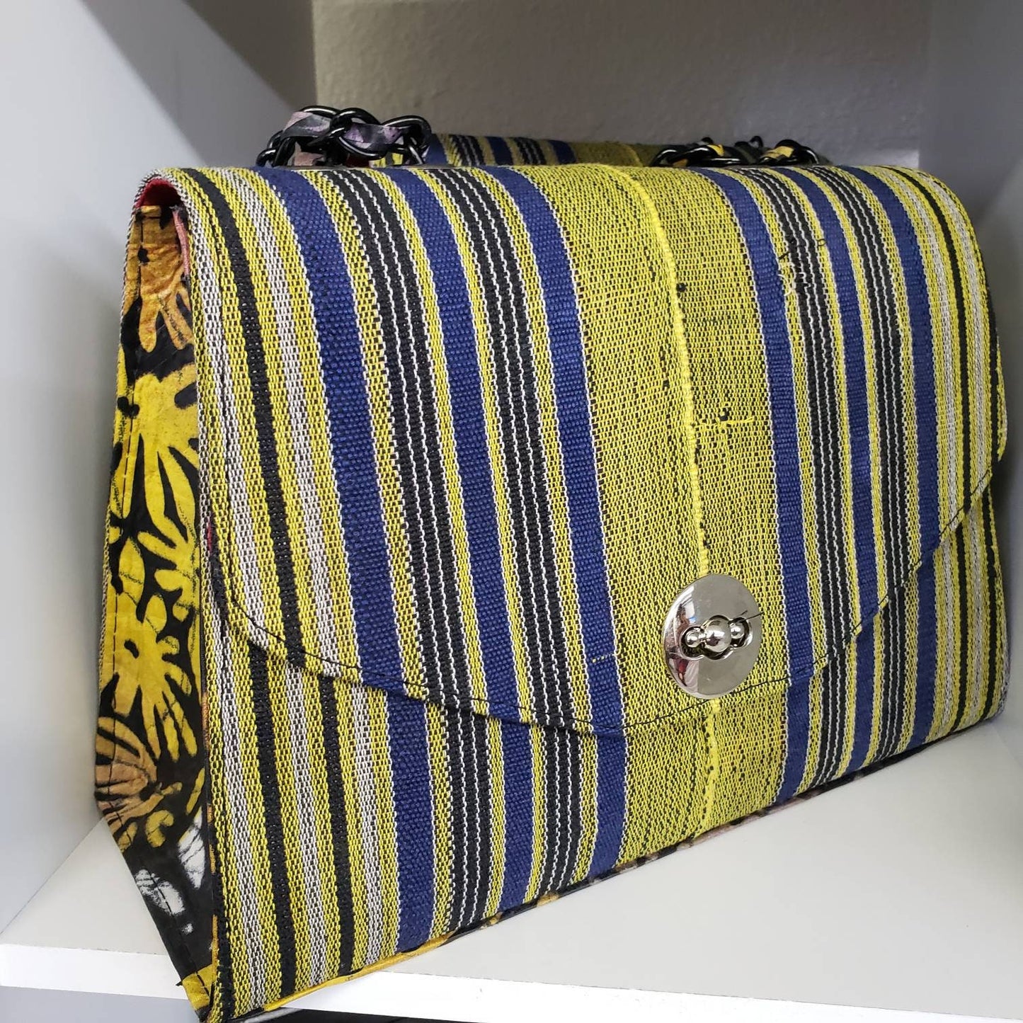 Nigerian Asoke/Adire Fabric Handbag