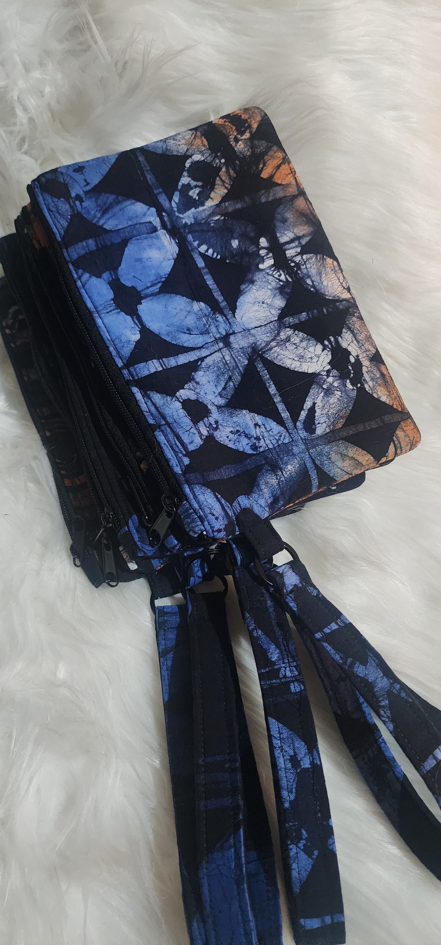 Adire Batik Glow Wristlet