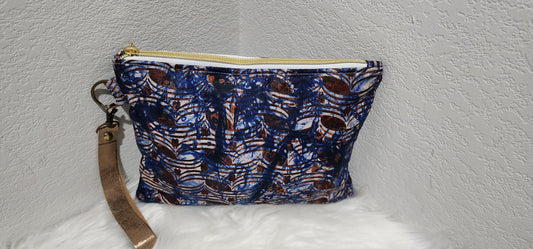 Adire Hand-Dyed Wristlet Clutch