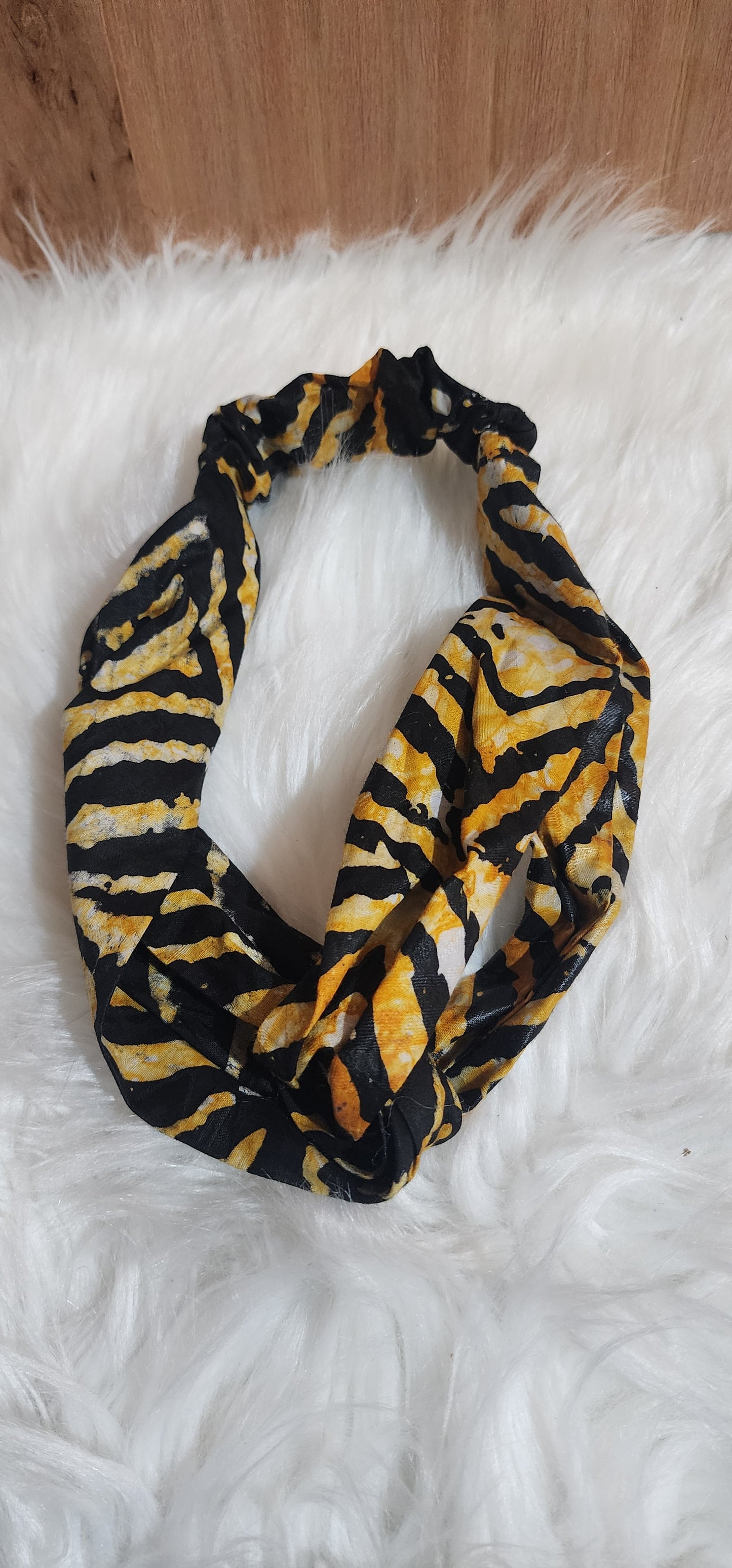 Adire African Tie dye print Twisted headband