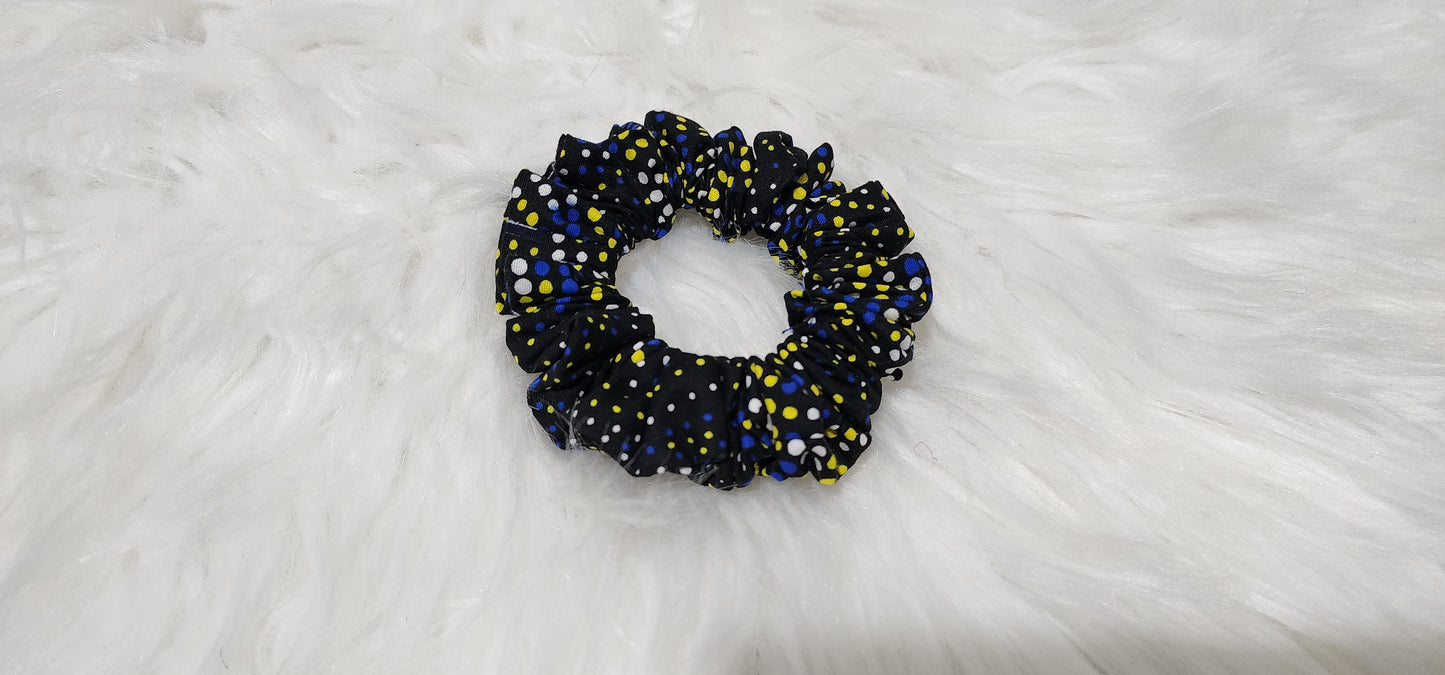 Ankara Polka Dot Mini Scrunchie