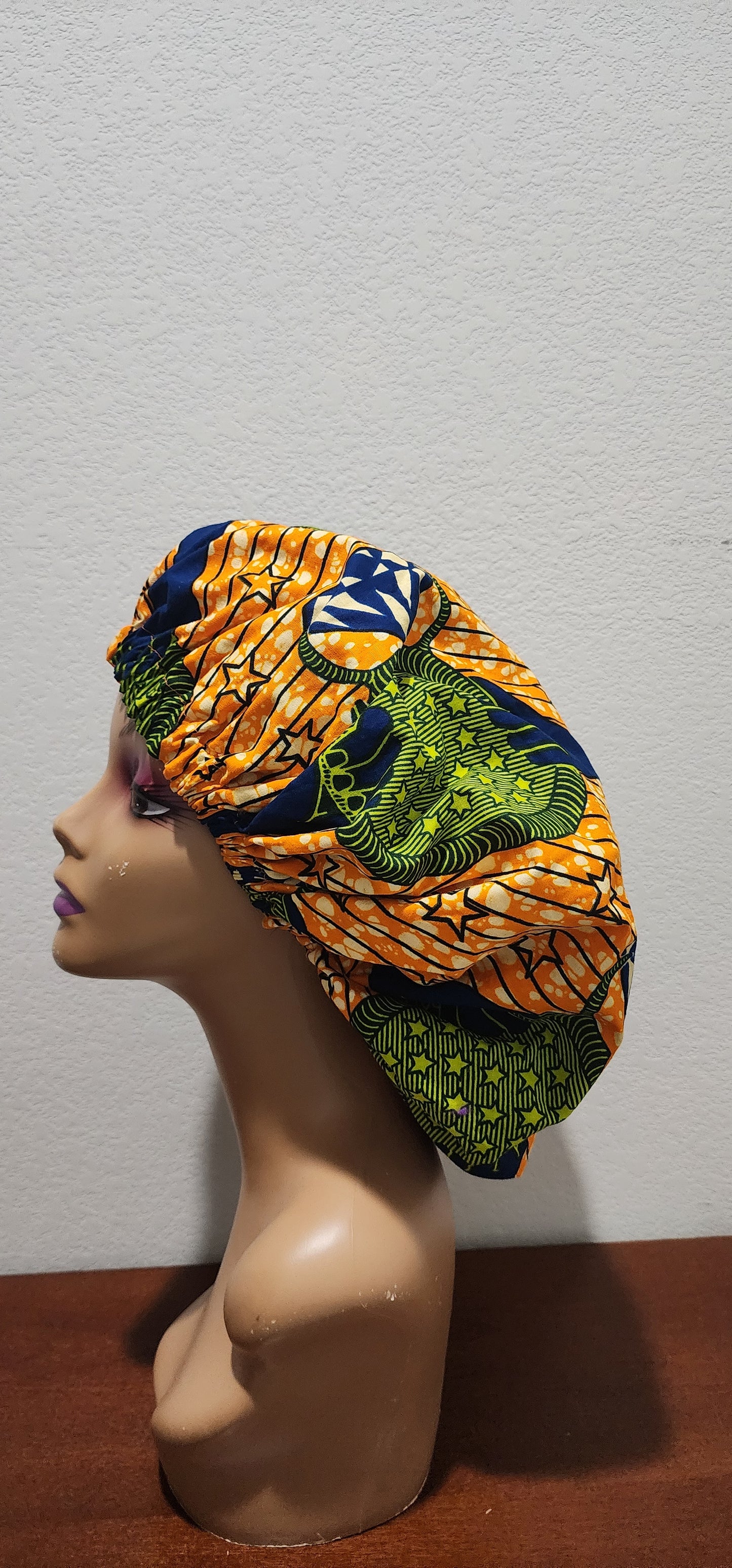 Golden Harvest Ankara Bonnet