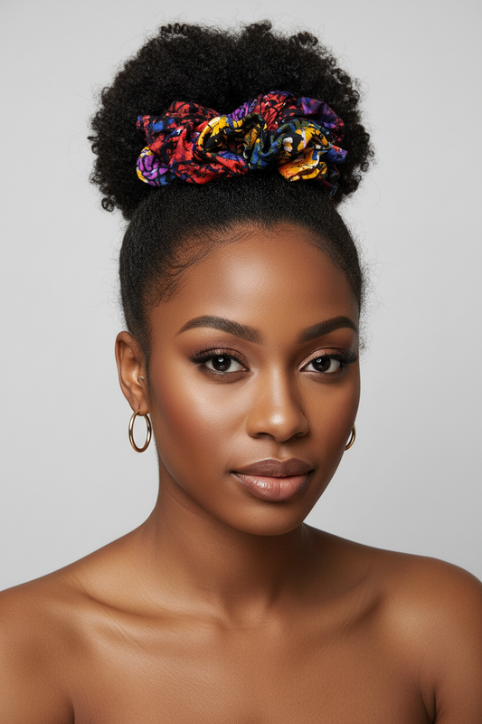 Ankara Batik Fabric Scrunchie