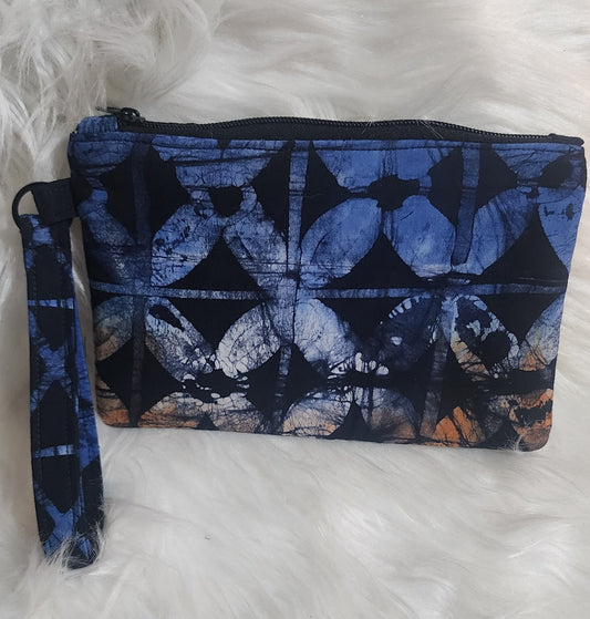 Adire Batik Glow Wristlet