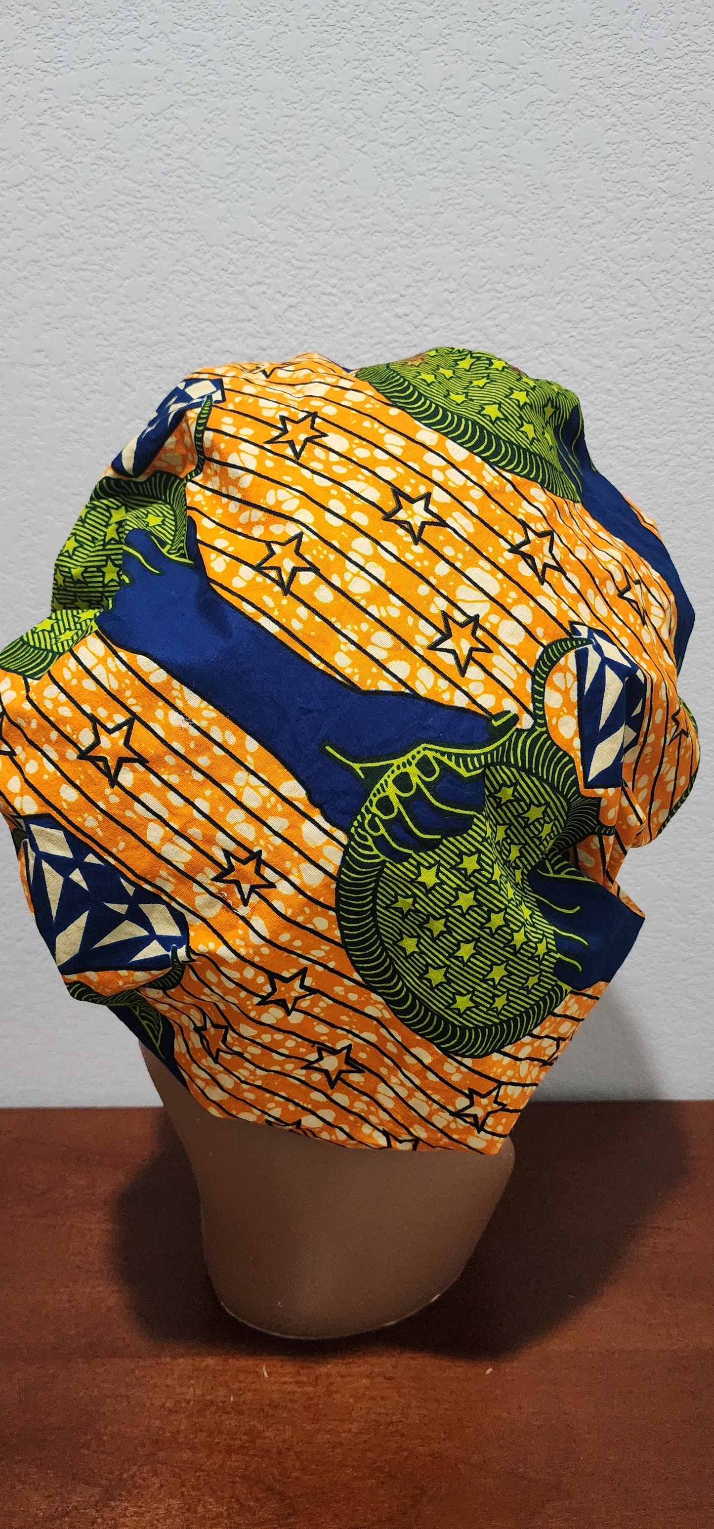 Golden Harvest Ankara Bonnet
