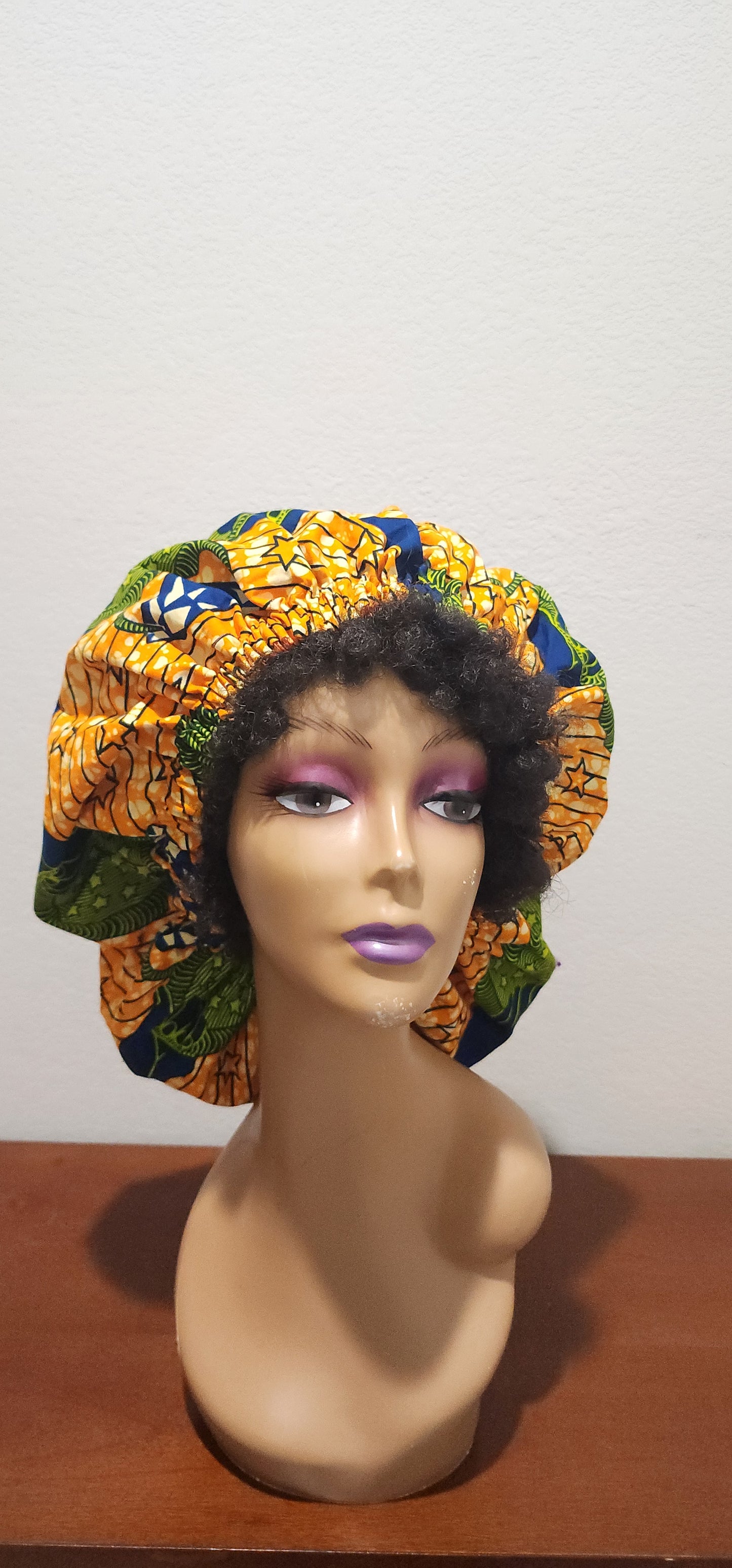 Golden Harvest Ankara Bonnet