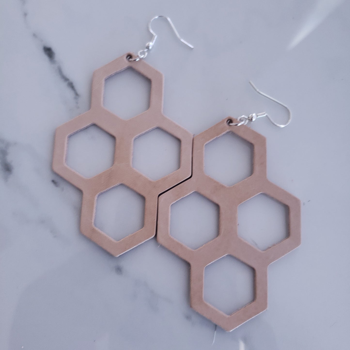 Hexa Leather Earrings