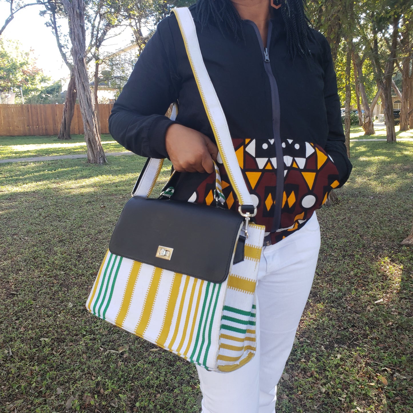 Hand Woven Kente Briefcase Bag