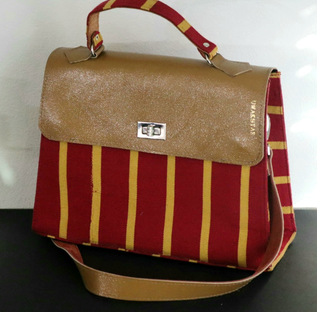 Hand Woven Kente Briefcase Bag