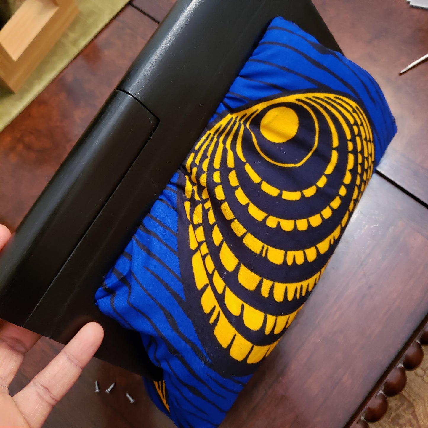 Mini Ankara Wooden Frame Ankara Clutch