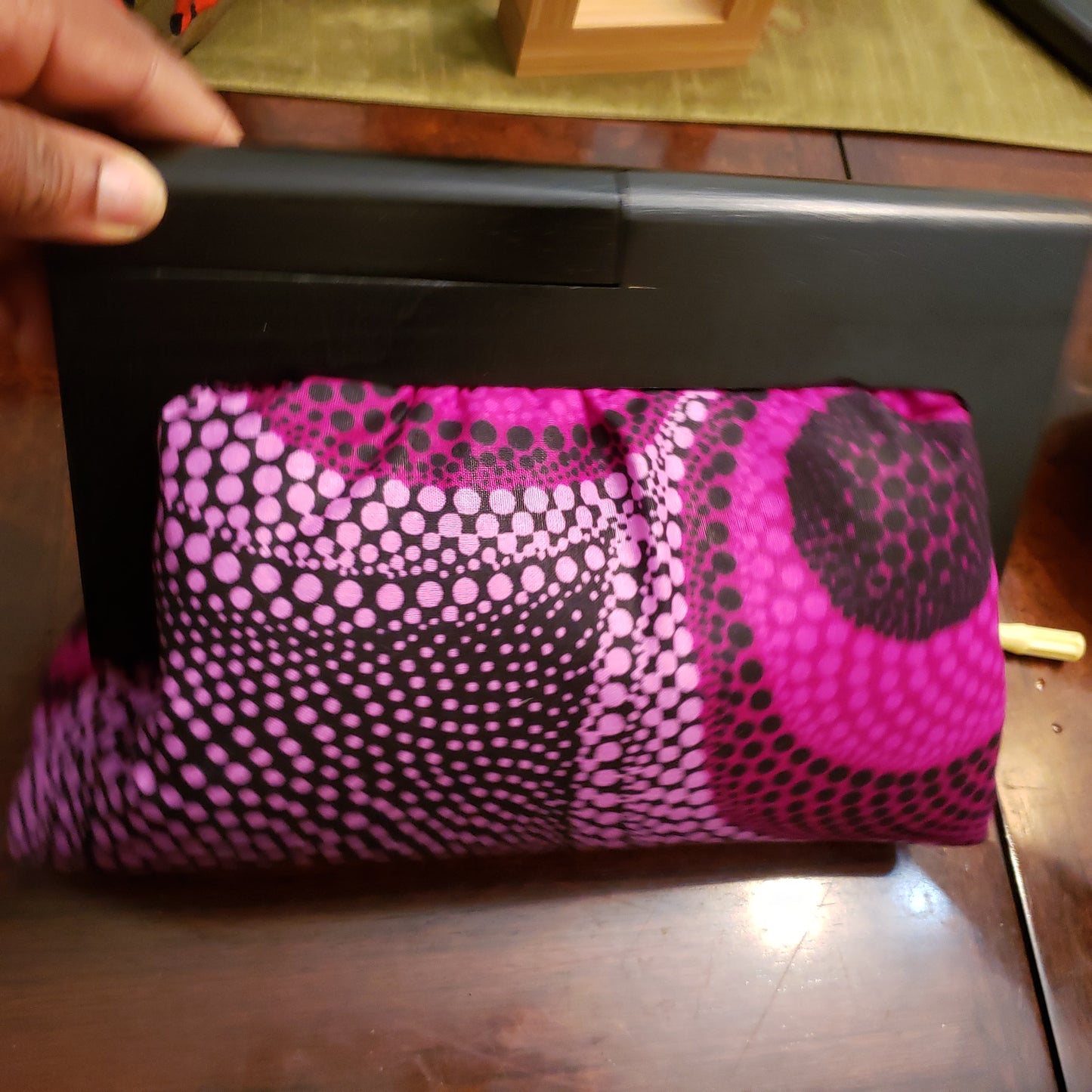 Mini Ankara Wooden Frame Ankara Clutch