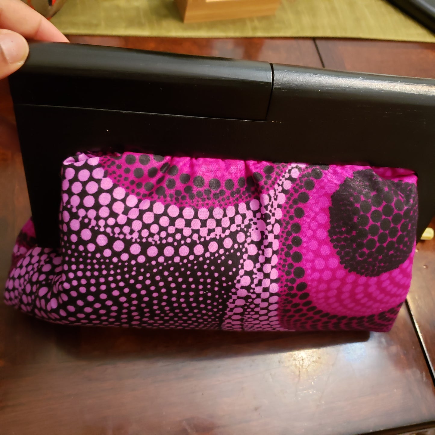 Mini Ankara Wooden Frame Ankara Clutch