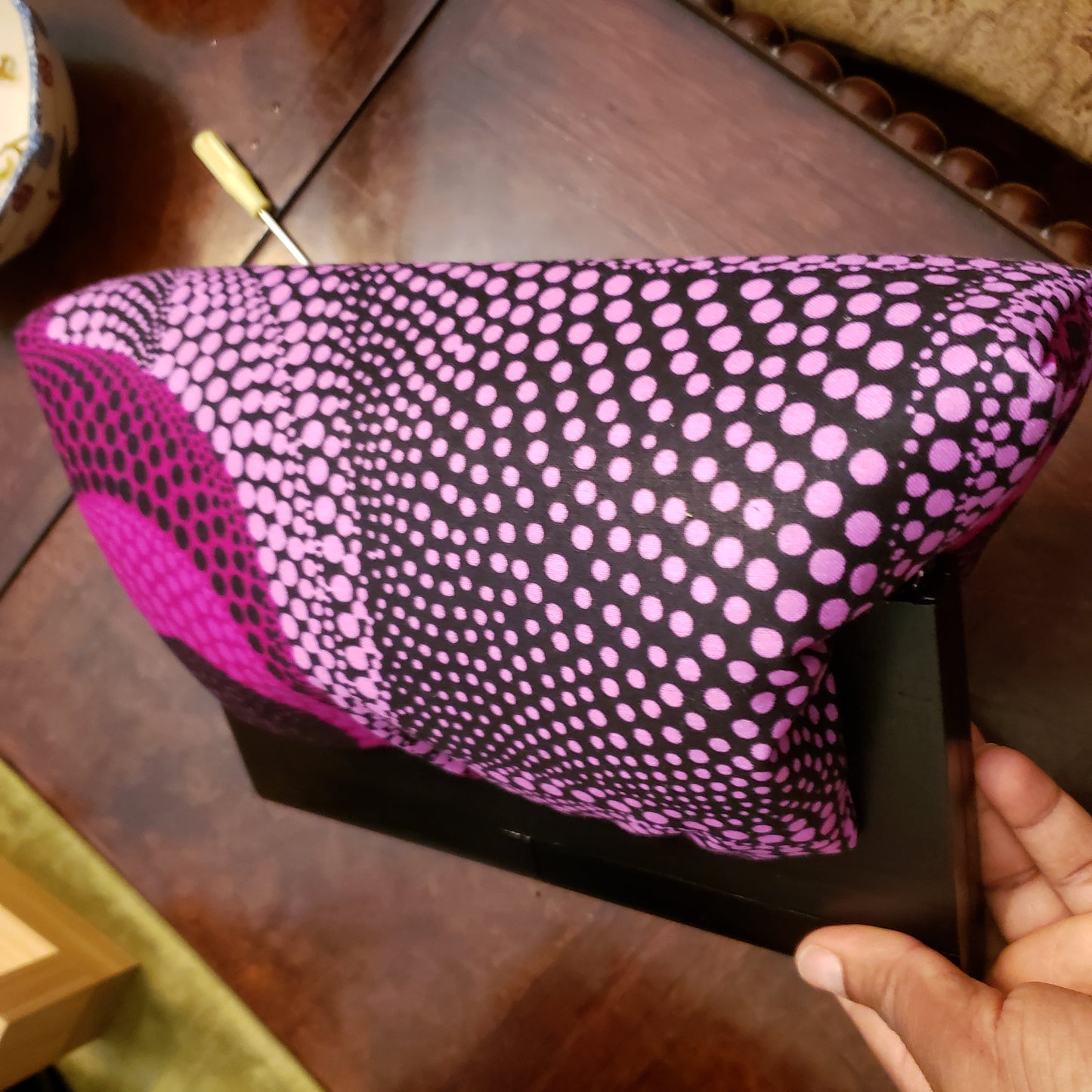 Mini Ankara Wooden Frame Ankara Clutch