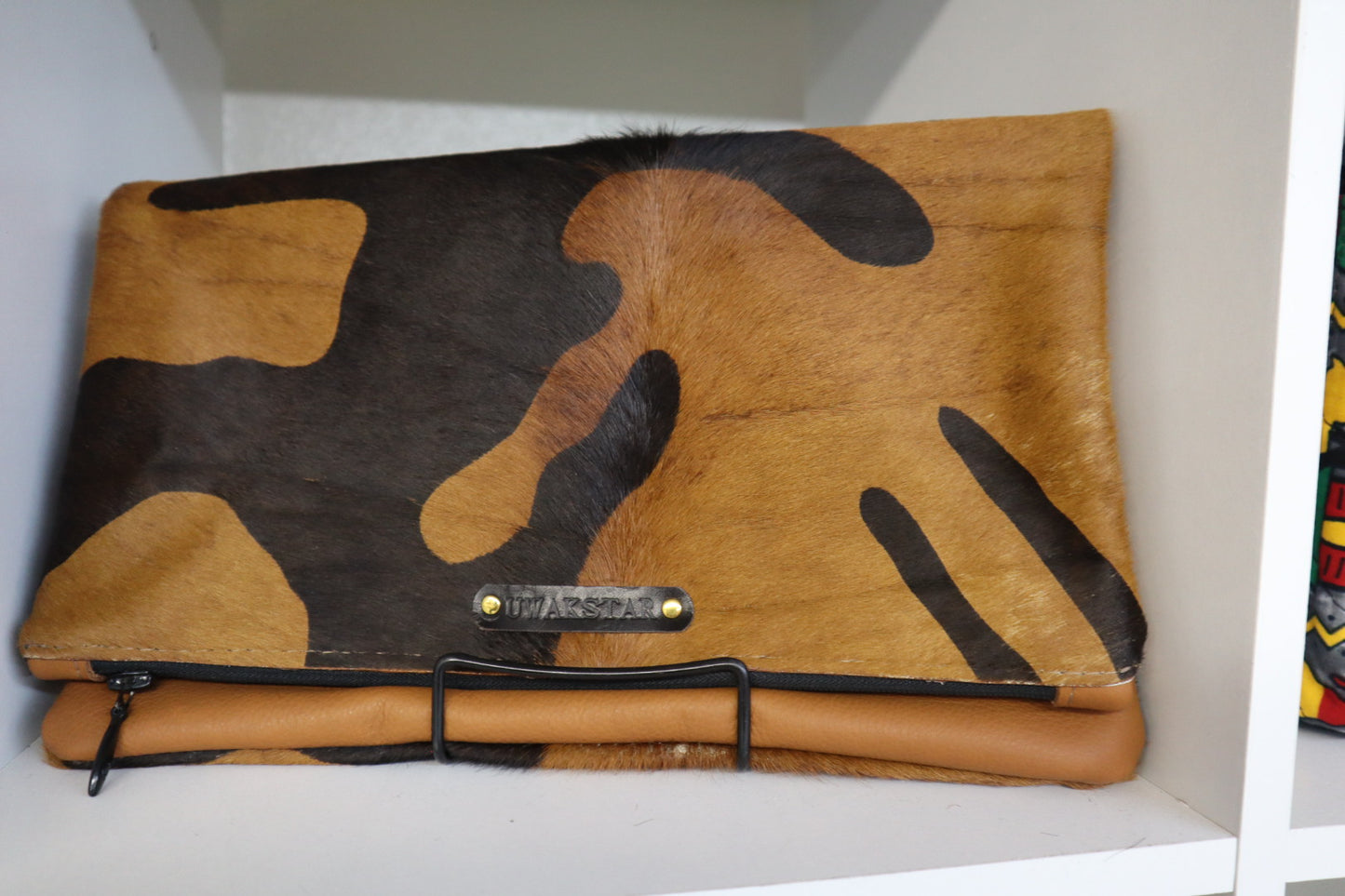 The Isabel - Reversible Hair-on leather clutch