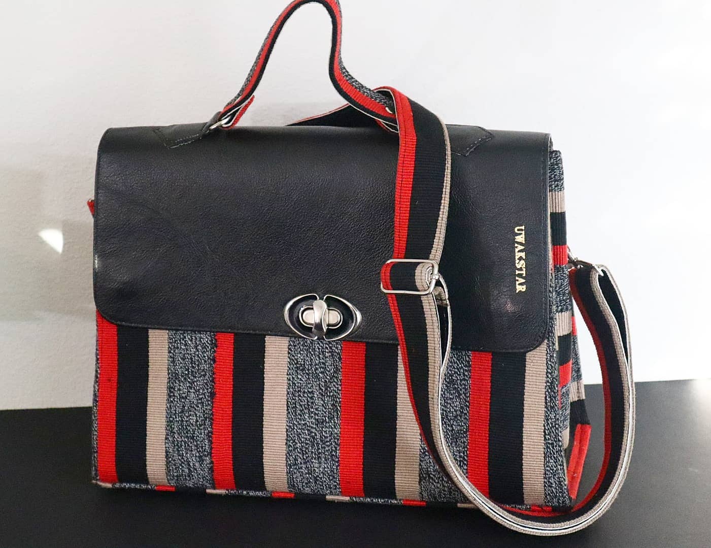 Hand Woven Kente Briefcase Bag